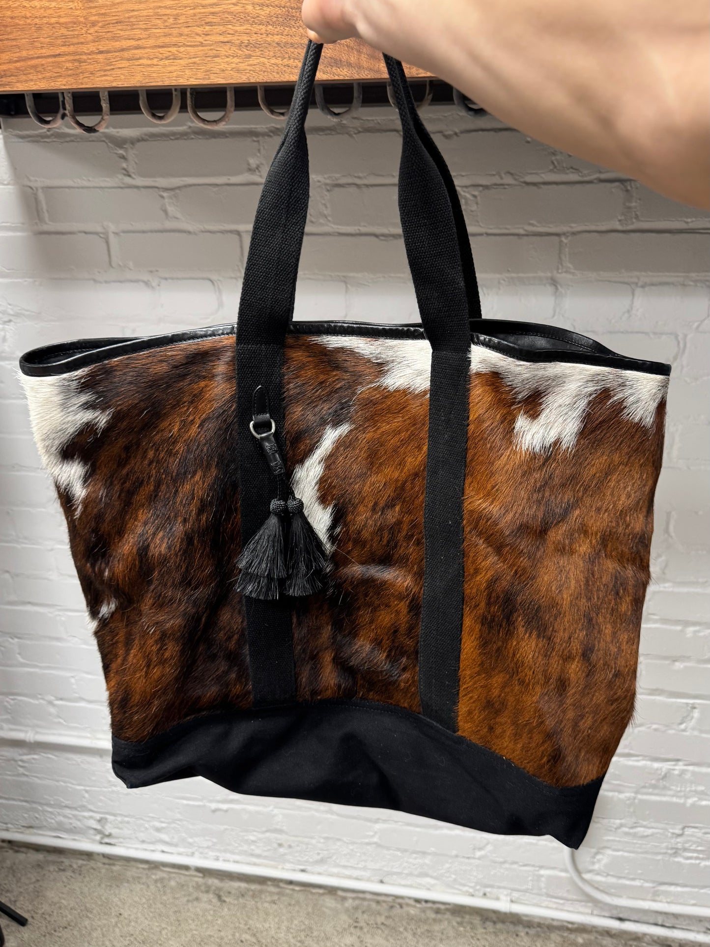 Dries Van Noten ‘Pony-Hair’ Calfskin Leather Cowhide Jumbo Tote Bag