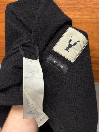 Rick Owens Black Oversized Drawstring Hoodie