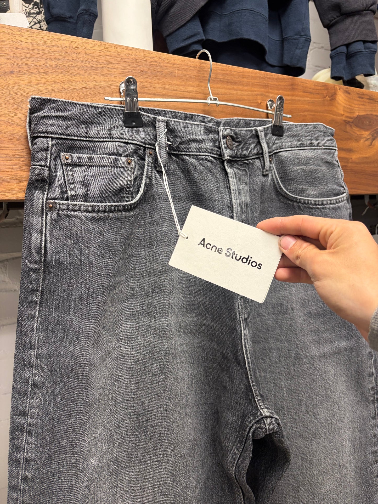 Acne Studios ‘1989’ Ash Black Wide Leg Denim
