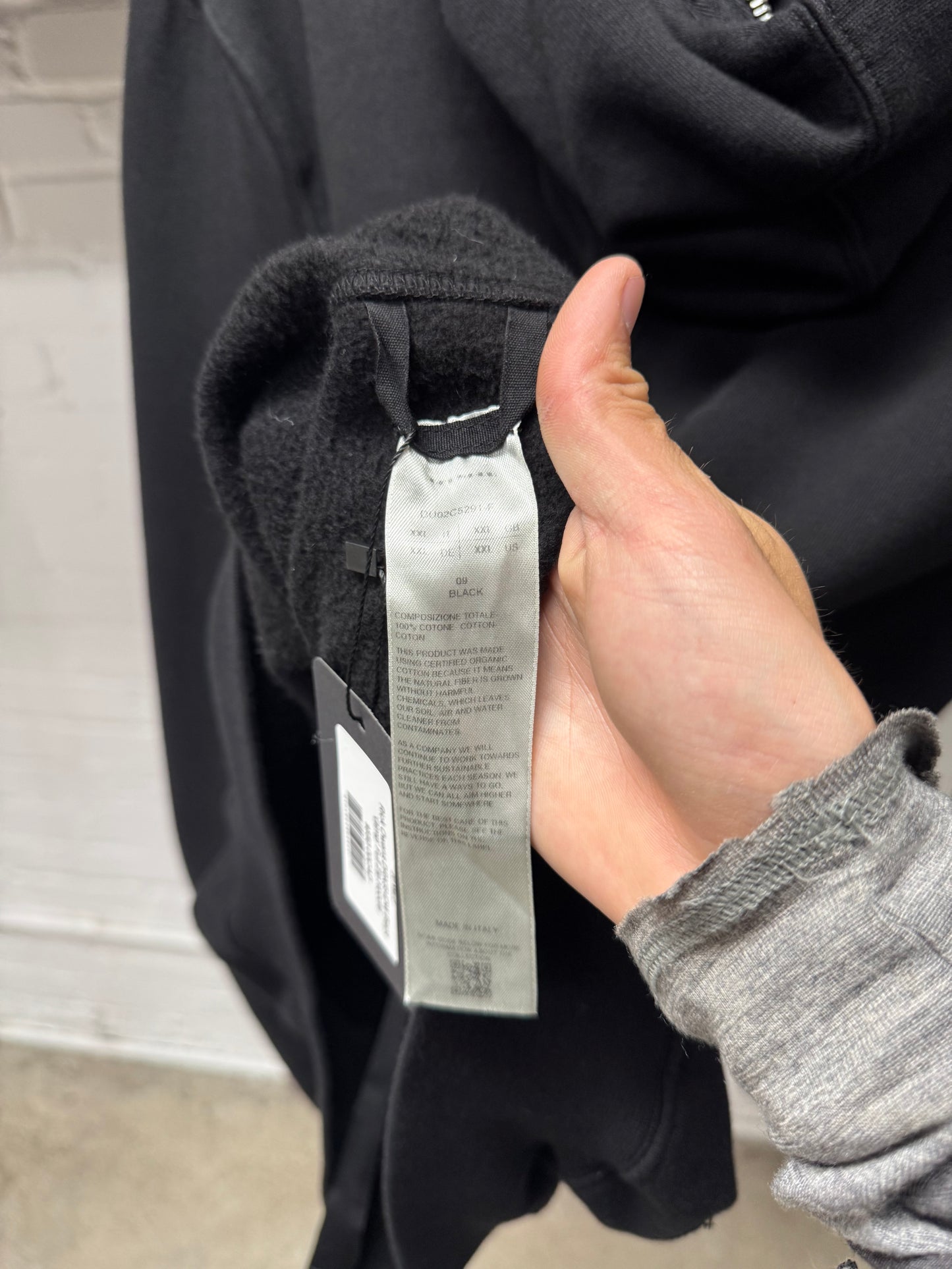 Rick Owens ‘Gimp’ Black Full-Zip Cotton Hoodie