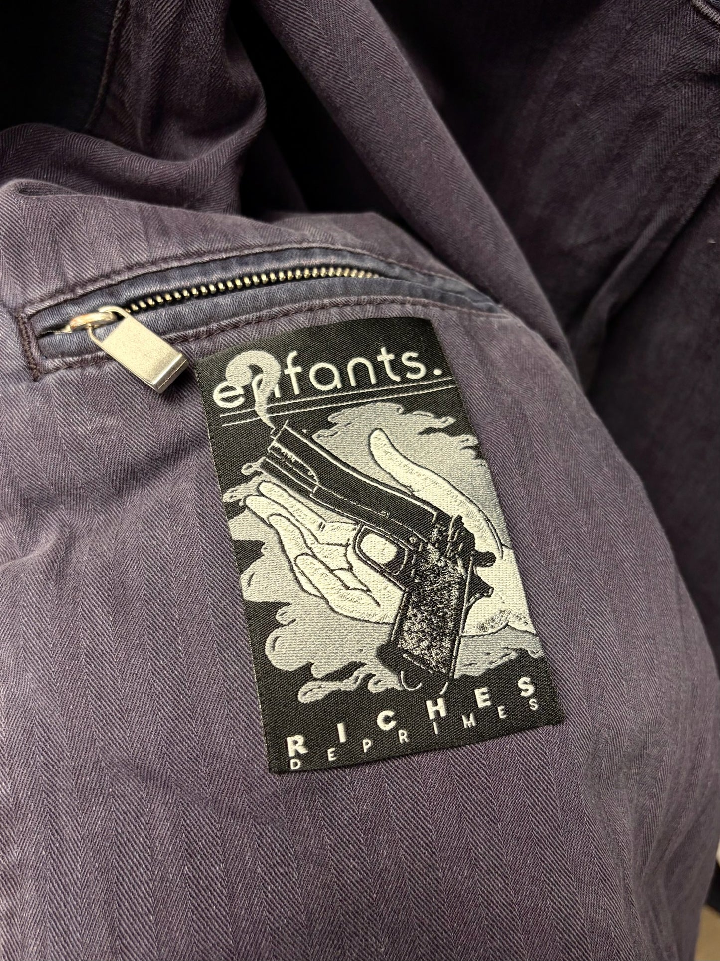 AW2024 Enfants Riches Deprimes ‘Chapitre XXI’ Purple Patchwork Moleskin Work-Jacket