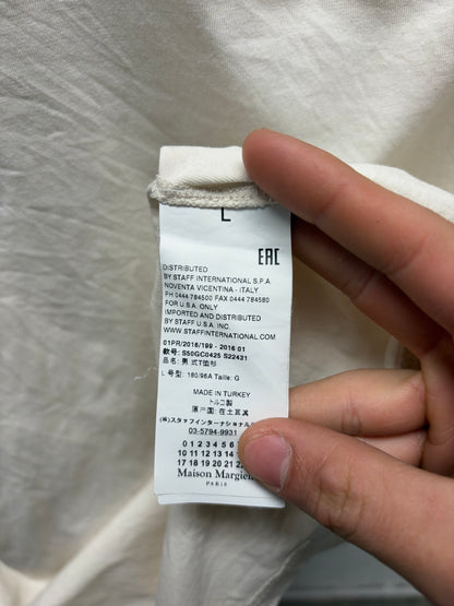 SS2016 Maison Margiela Cream White Basic Blank T-Shirt