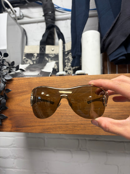 2000s Gucci Horsebit Gold Rimless Sunglasses