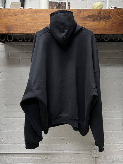 AW2024 Balenciaga ‘Ciao Bello’ Oversized Thrash Distressed Zip Up Hoodie