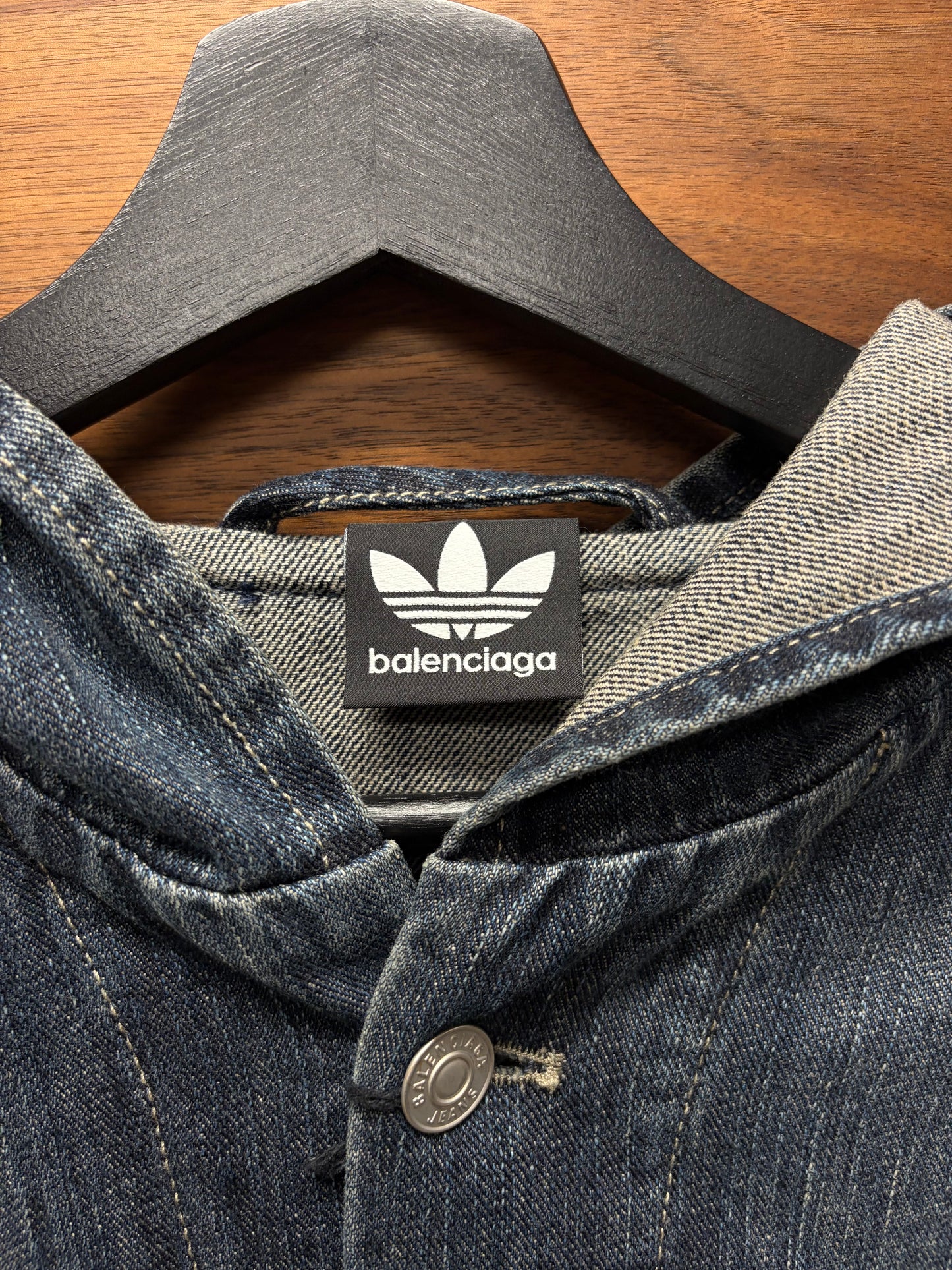 SS2023 Balenciaga x Adidas Denim Hooded Jacket