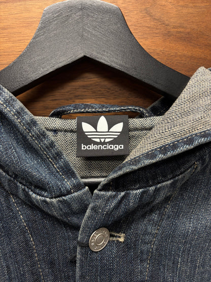 SS2023 Balenciaga x Adidas Denim Hooded Jacket