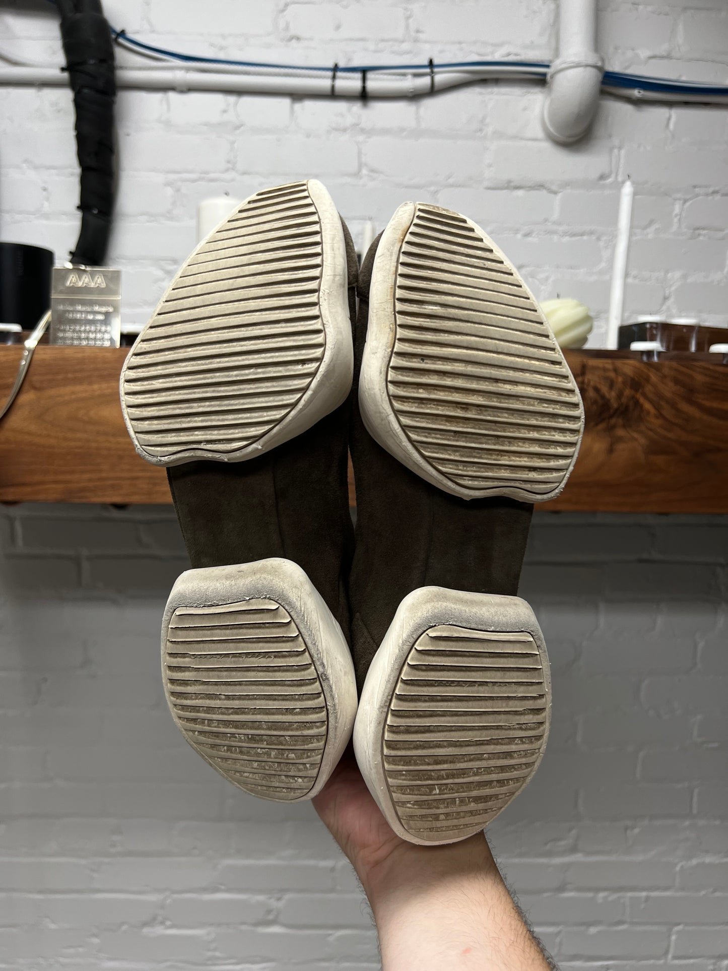 Rick Owens ‘Dark Dust’ Brown Suede Sock Runners
