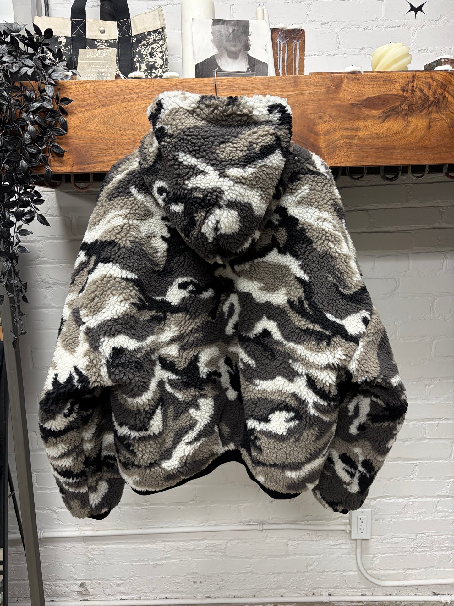 2024 Balenciaga ‘Skiwear Capsule Collection’ Oversized Snow Camo Fleece Hoodie