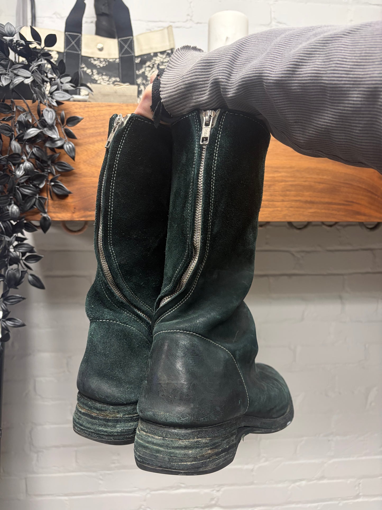 Carol Christian Poell ‘Tornado Zip’ Object Dyed Horse Leather Boots