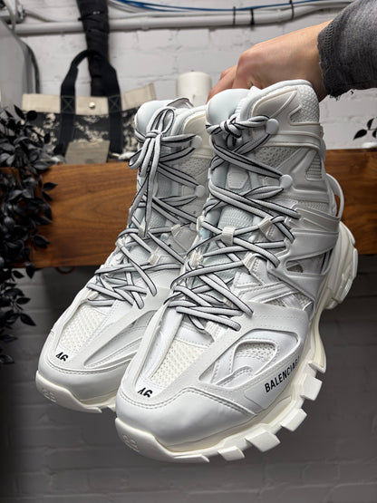 Balenciaga ‘Track Hike’ White High Top Athletic Sneakers