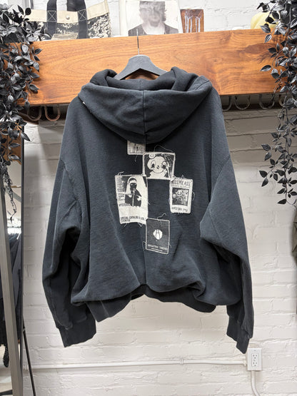 Hysteric Glamour x Circle Heritage Heavyweight ‘Patchwork’ Cotton Hoodie with Thermal Liner