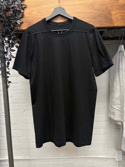 SS2025 Rick Owens ‘Hollywood’ Black Cotton ‘Level’ T-Shirt