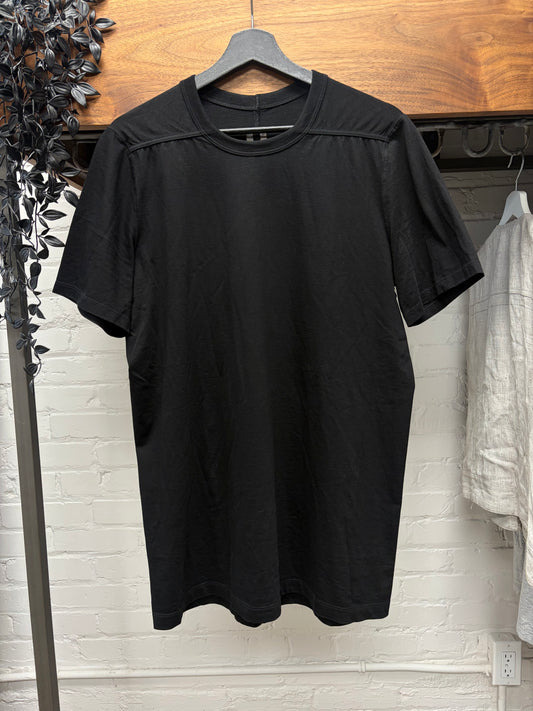 SS2025 Rick Owens ‘Hollywood’ Black Cotton ‘Level’ T-Shirt
