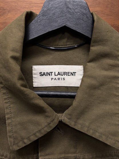 2016 Saint Laurent by Hedi Slimane ‘Sweet Dreams’ Shark Graphic Military Field Jacket