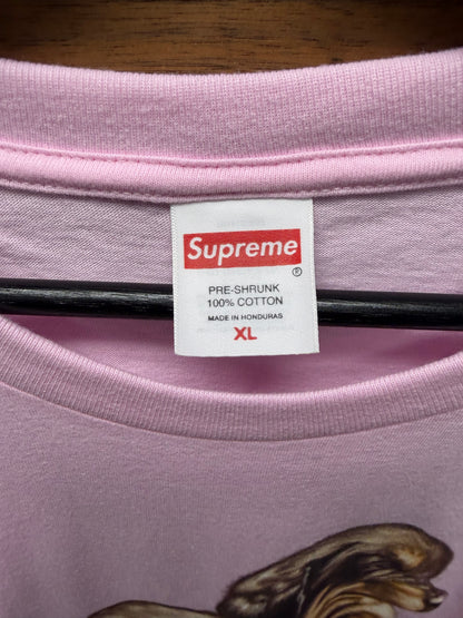 AW2026 Supreme ‘Puppies’ Airbrushed Pink Short Sleeve T-Shirt