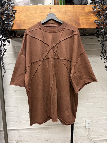 Rick Owens Terra ‘Tommy’ Pentagram Oversized Cotton T-Shirt