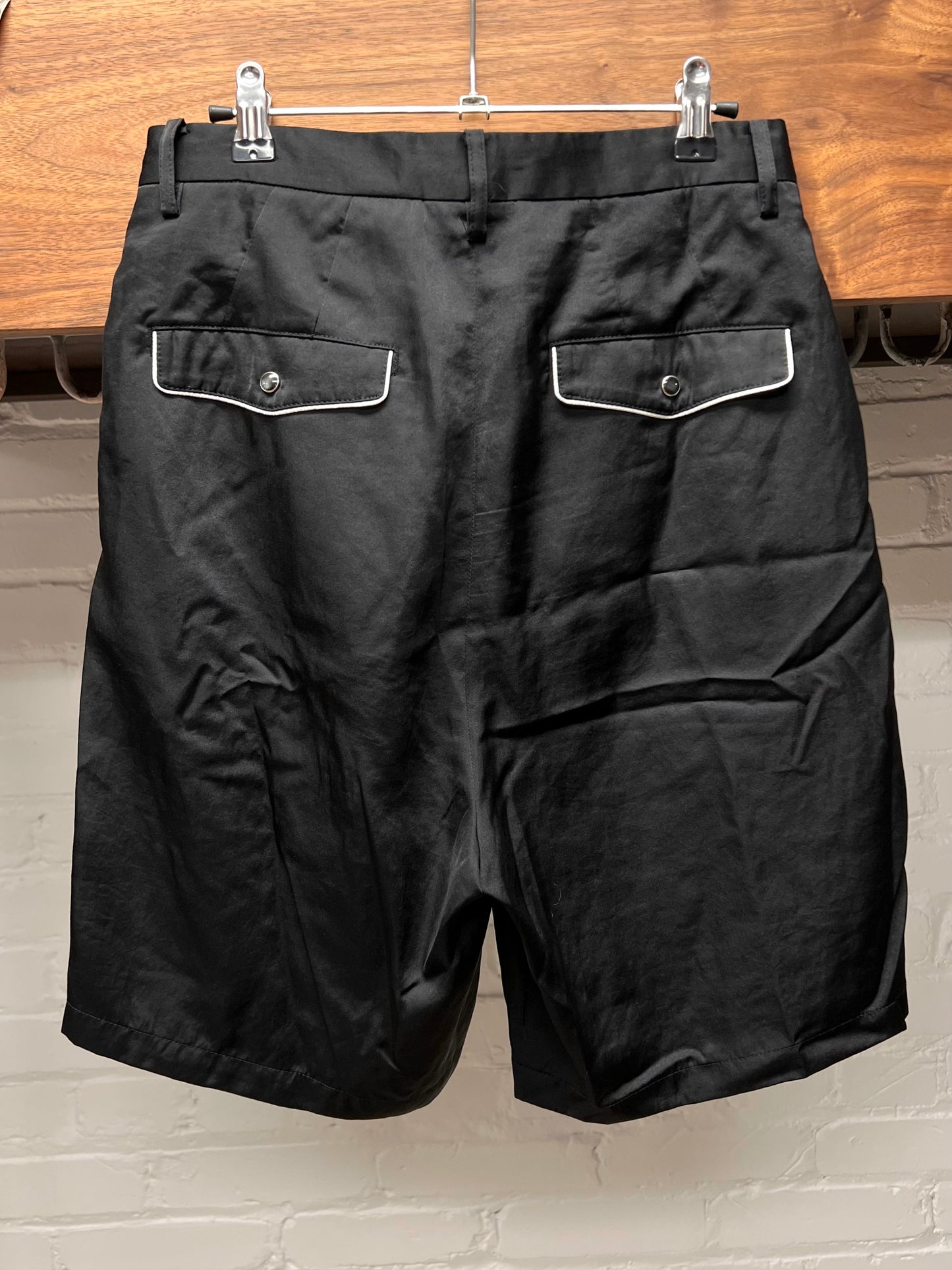 Number (N)ine Black Nylon Western Shorts