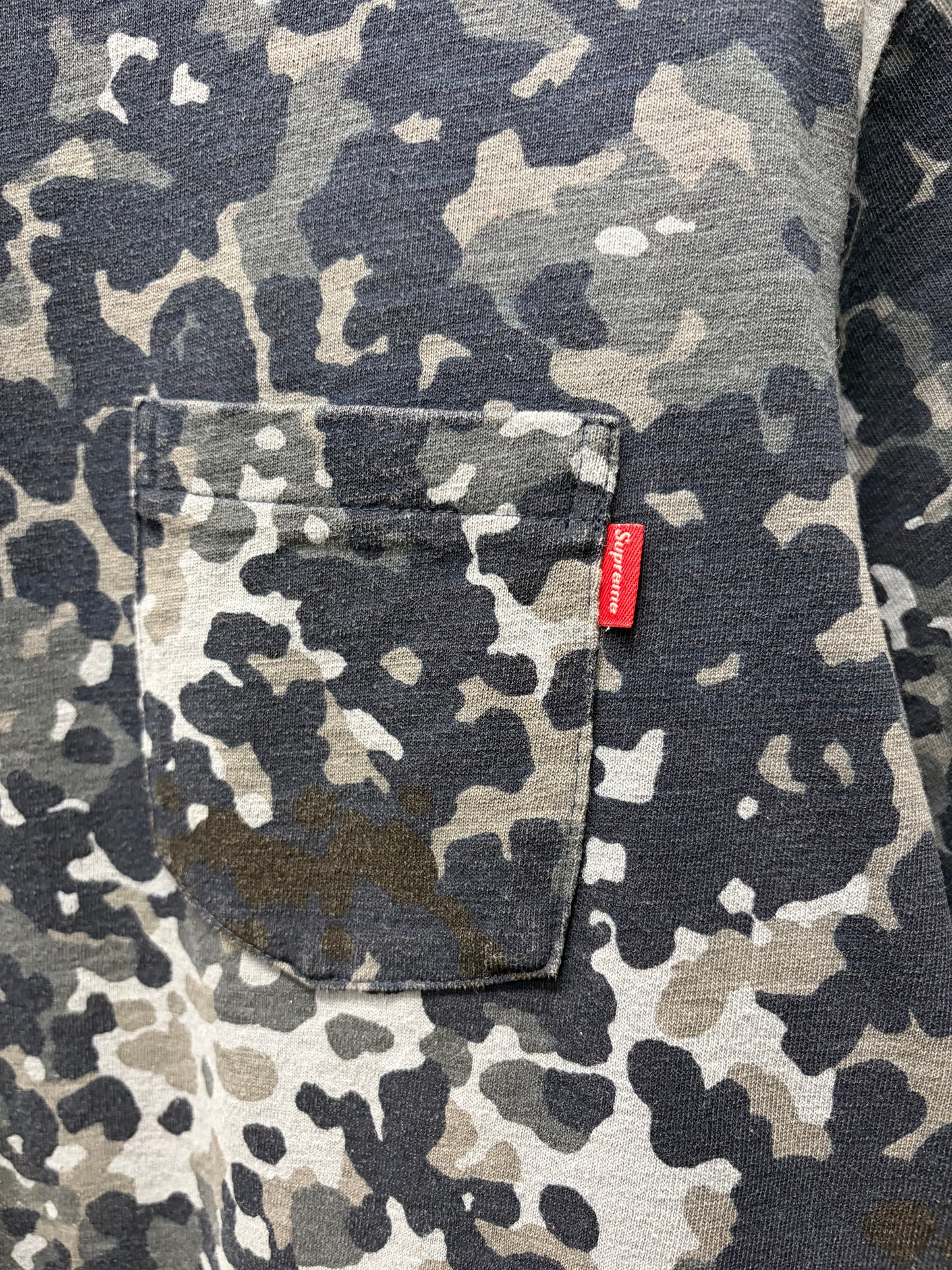 SS2019 Supreme Blue Camo ‘Pocket Logo’ T-Shirt