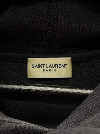 2018 Saint Laurent ‘Everything Now’ Red/Black Box Logo Hoodie