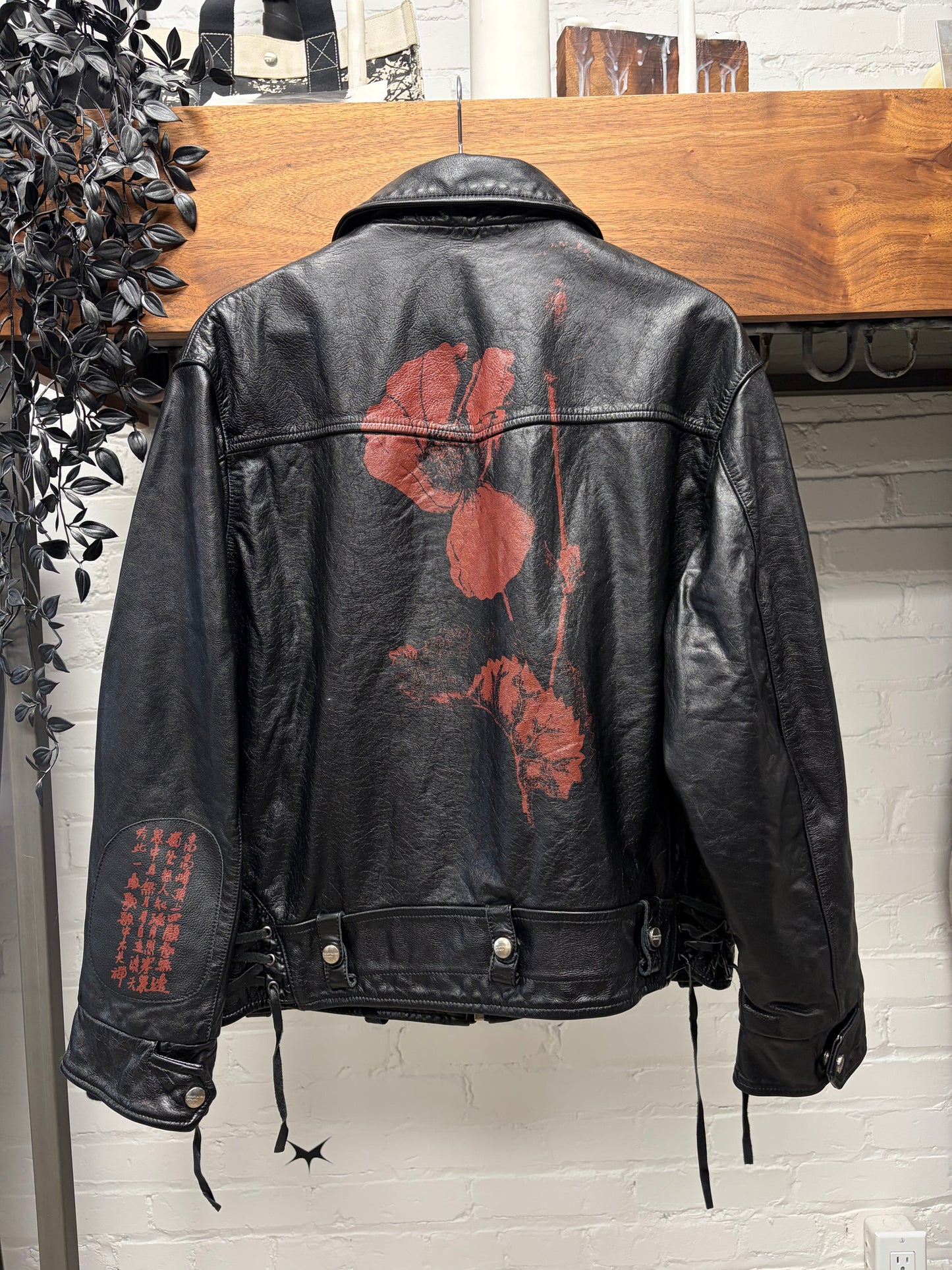 AW2024 Enfants Riches Deprimes ‘Midnight Oil’ Black Leather Jacket