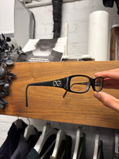Dolce & Gabbana ‘D&G Logo’ Rectangular Frame Prescription Glasses
