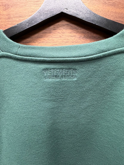 Vetements ‘Polezi’ Dropped Shoulder Oversized Green Sweatshirt