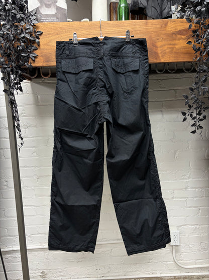 Comme Des Garçons Shirt ‘Double Seam’ Lightweight Black Cotton Cargo Pants