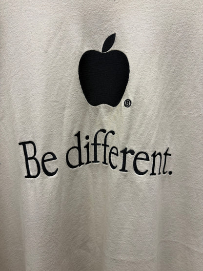 AW2022 Balenciaga ‘Be Different’ Apple Logo Oversized White T-Shirt