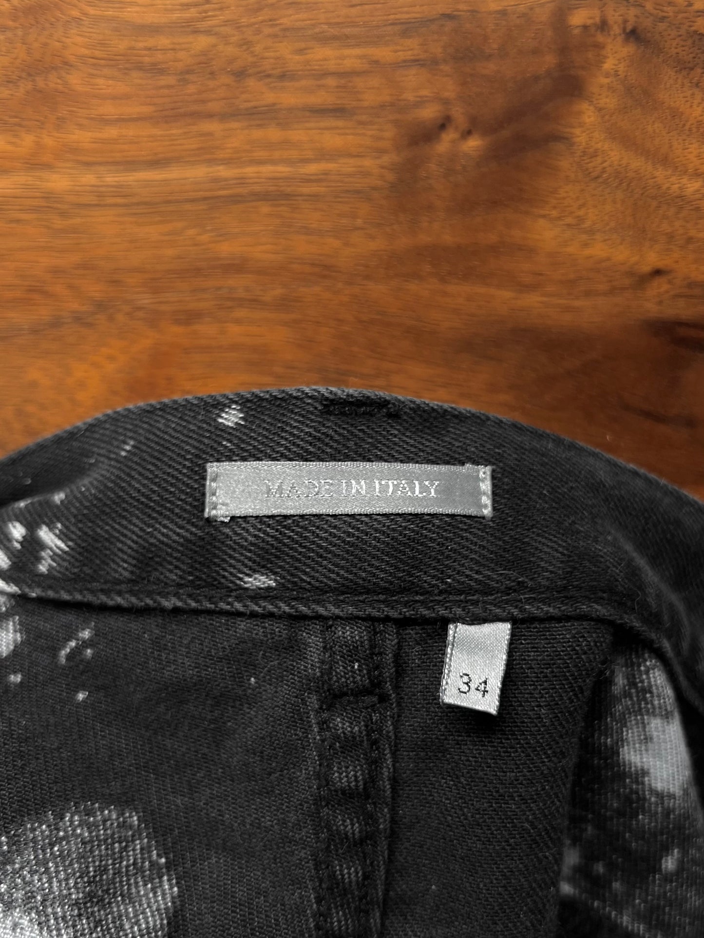 Dior Homme Bleach Distressed Black Skinny Jeans