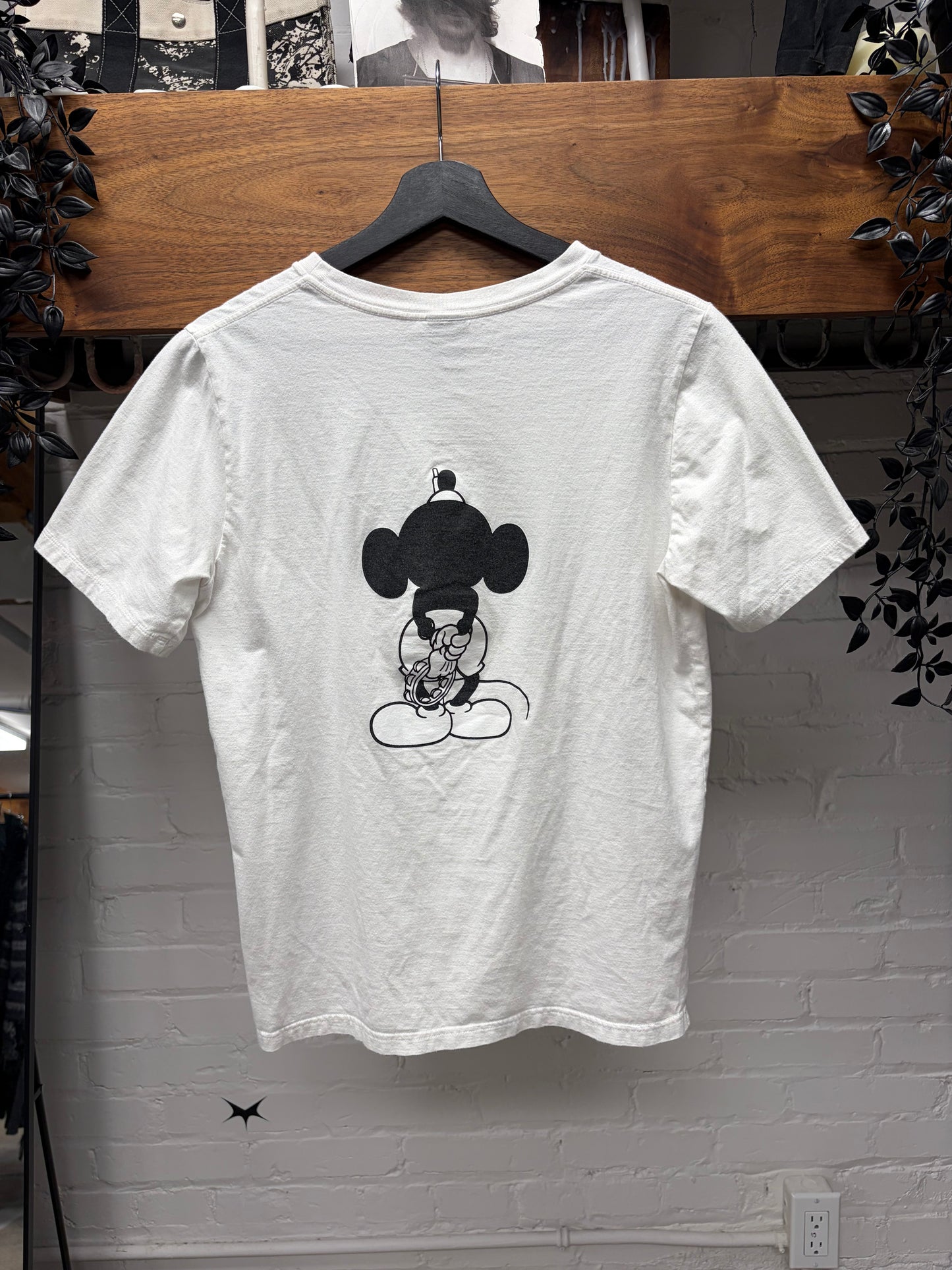 Number (N)ine ‘Mickey’ Re-Edition White Graphic T-Shirt