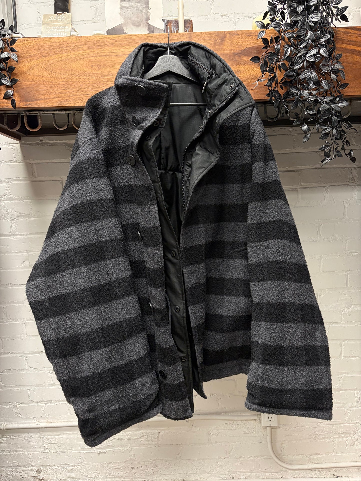 AW2022 Balenciaga Reversible Black Ripstop/Wool ‘Buffalo’ Jacket