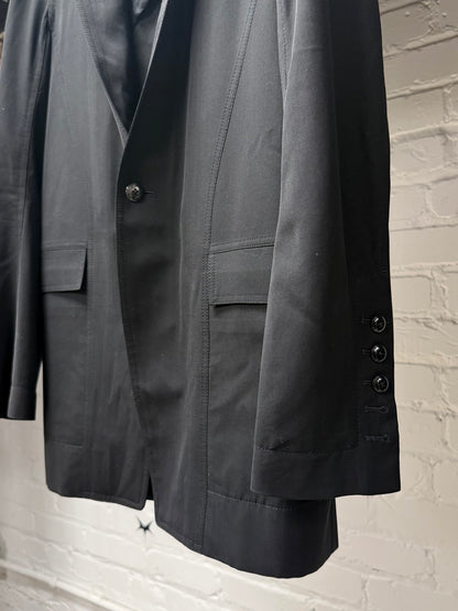 SS15 Rick Owens O&M Era ‘Faun’ Black Virgin Wool Blazer