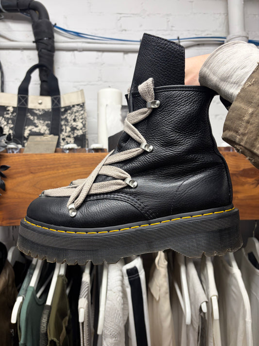 Rick Owens x Doc Martens 1460 ‘Pentagram Lace’ Leather Platform Boots