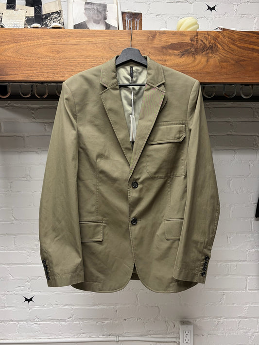 Vintage Helmut Lang Oversized Dust Brown Heavy Cotton Blazer