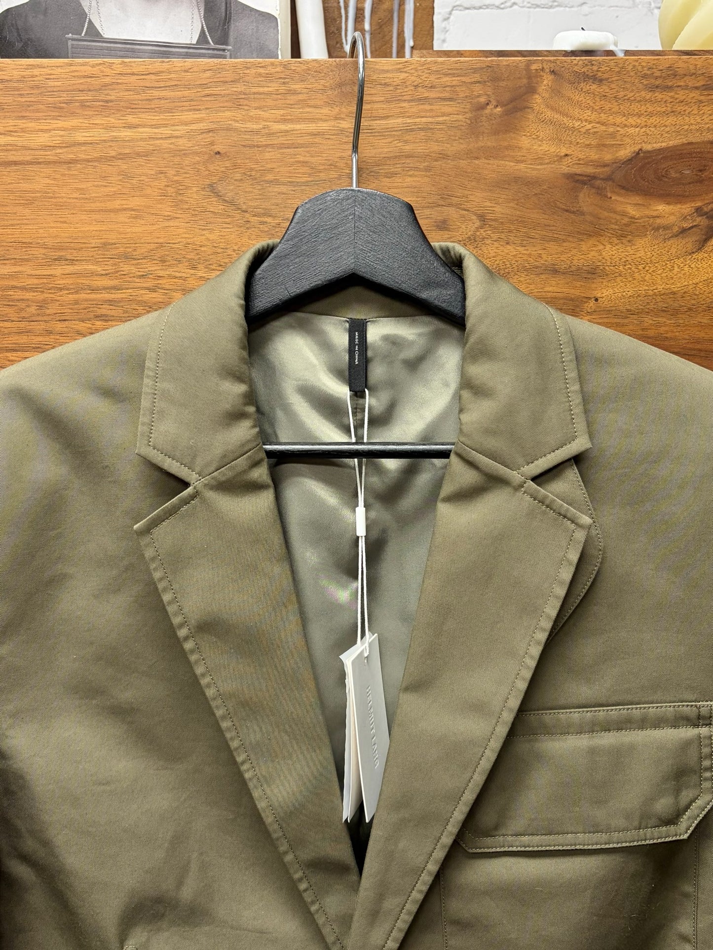 Vintage Helmut Lang Oversized Dust Brown Heavy Cotton Blazer