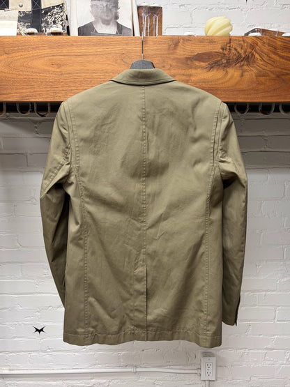 Vintage Helmut Lang Oversized Dust Brown Heavy Cotton Blazer