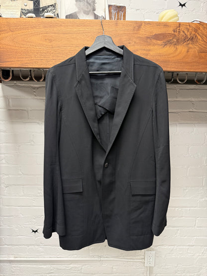 SS15 Rick Owens O&M Era ‘Faun’ Black Virgin Wool Blazer