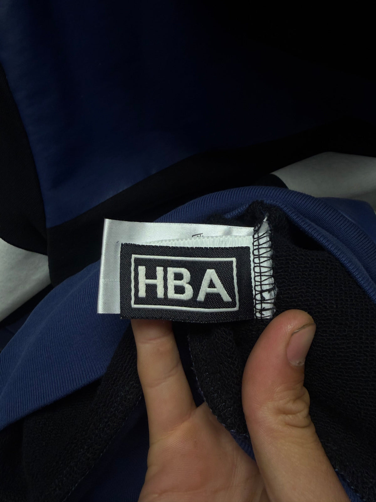 Hood by Air ‘Double Zip’ Extended Zipper Track Black/Blue Pullover Hoodie