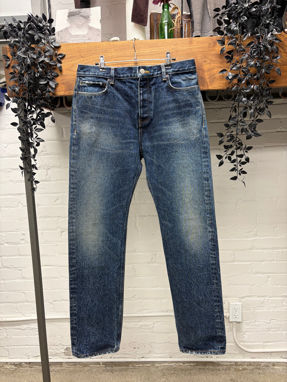 2022 Balenciaga Selvedge Straight Cut Blue Heavy Weight Denim