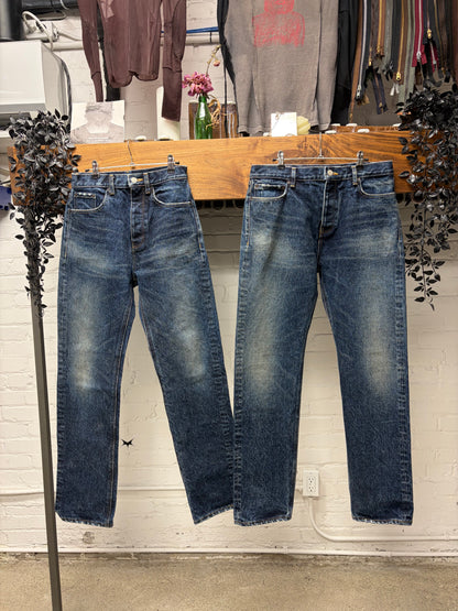 2022 Balenciaga Selvedge Straight Cut Blue Heavy Weight Denim