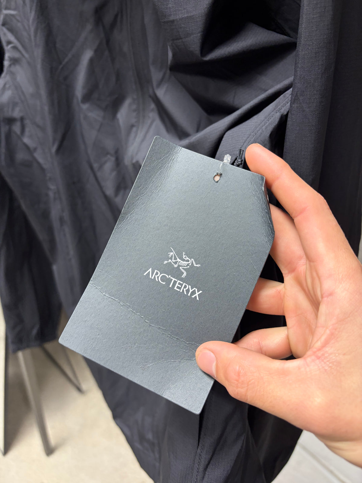 Arc’teryx ‘Nodin’ Black Nylon Zip Lightweight Shell Jacket
