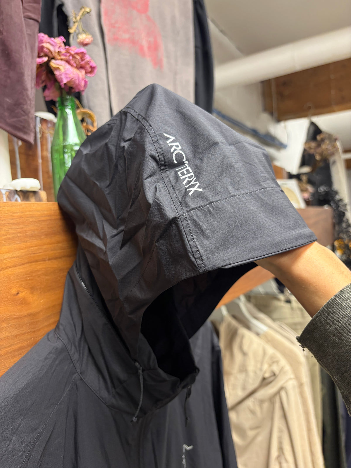 Arc’teryx ‘Nodin’ Black Nylon Zip Lightweight Shell Jacket