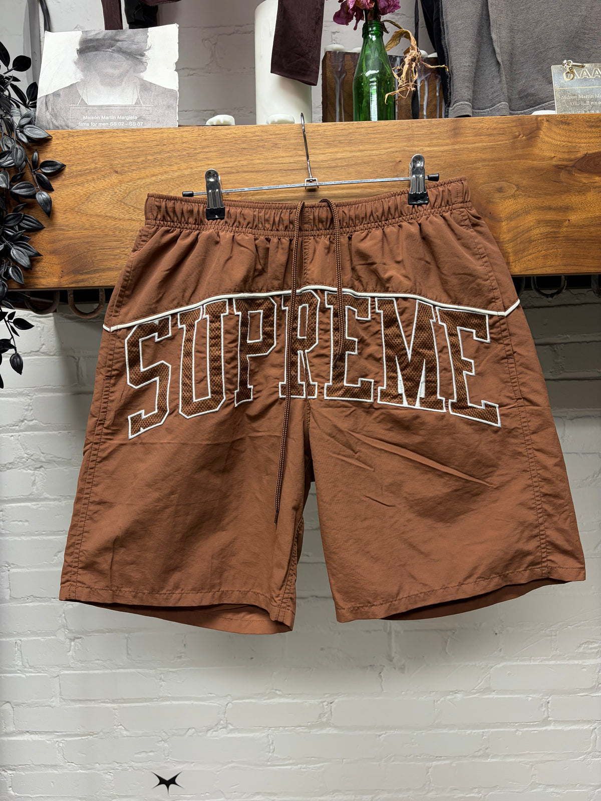 SS2022 Supreme ‘Arc Logo’ Brown Drawstring Shorts