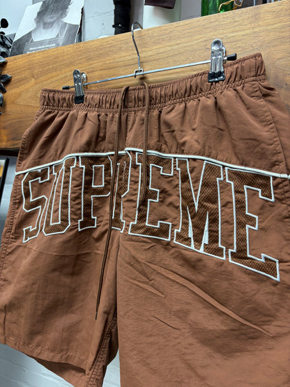 SS2022 Supreme ‘Arc Logo’ Brown Drawstring Shorts