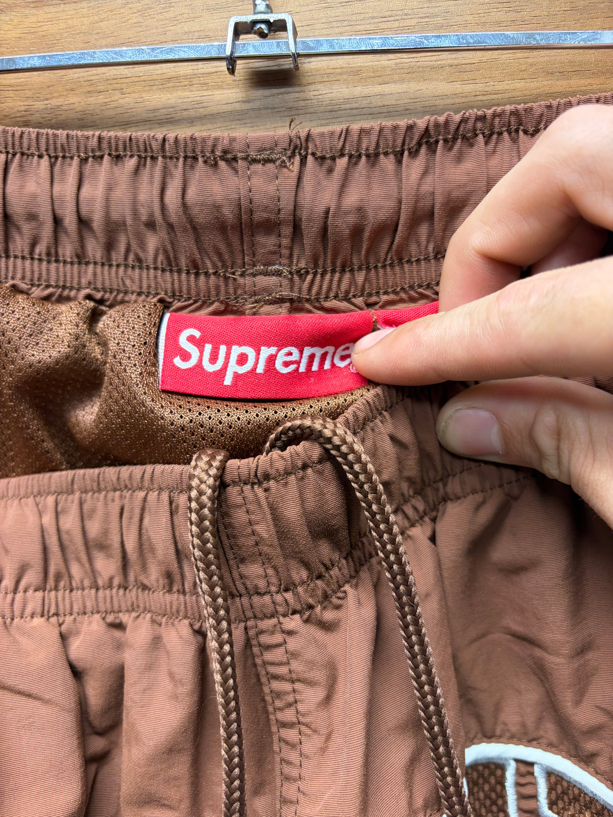 SS2022 Supreme ‘Arc Logo’ Brown Drawstring Shorts