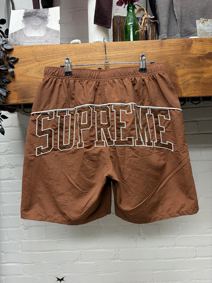 SS2022 Supreme ‘Arc Logo’ Brown Drawstring Shorts