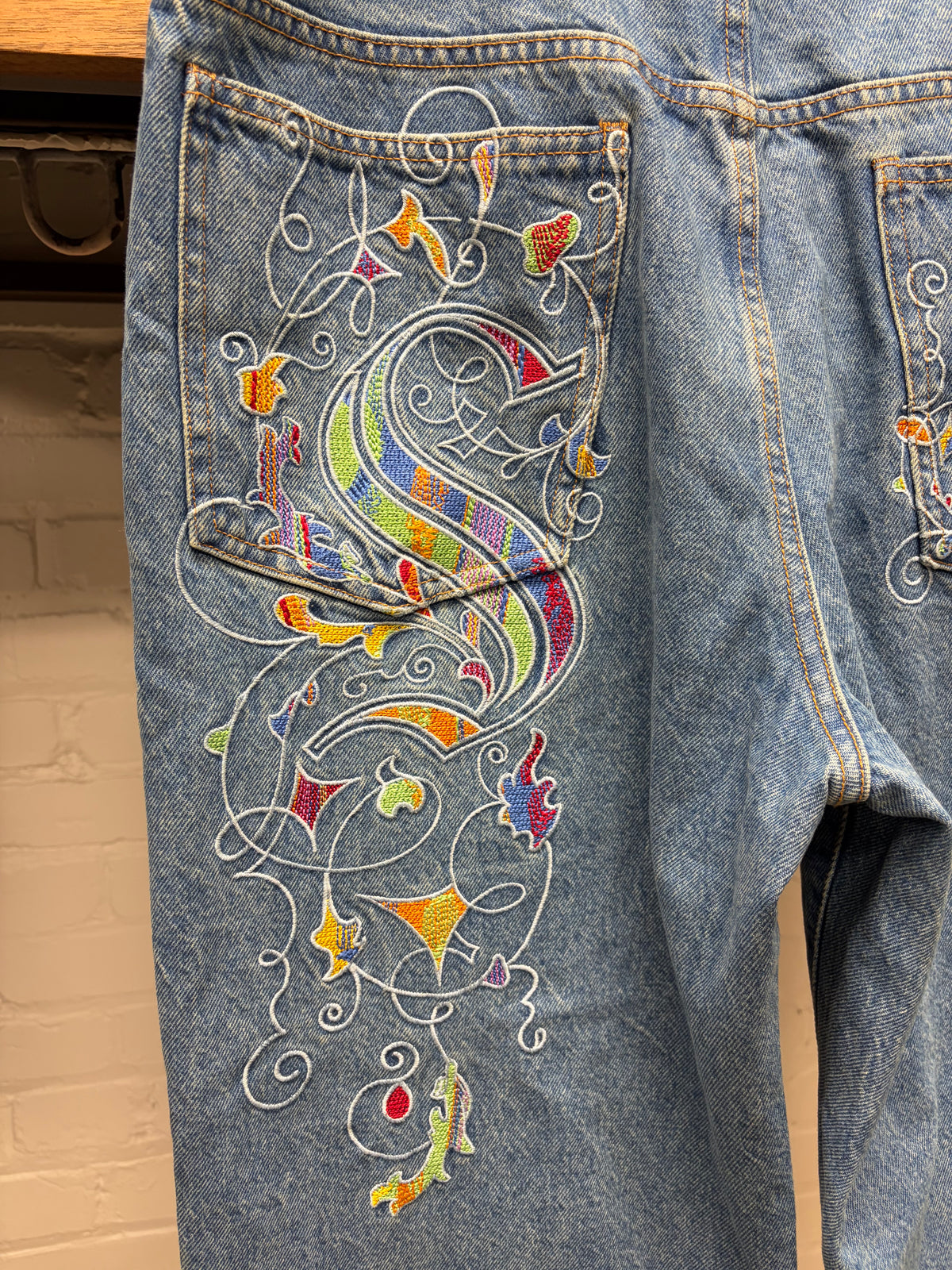 SS2023 Supreme x Coogi Baggy Blue Embroidered Logo Denim