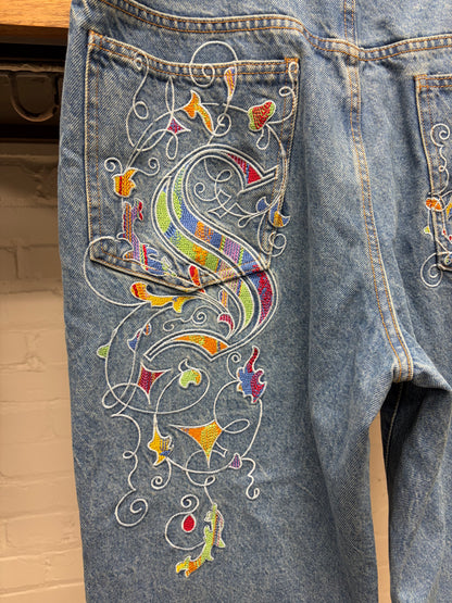 SS2023 Supreme x Coogi Baggy Blue Embroidered Logo Denim