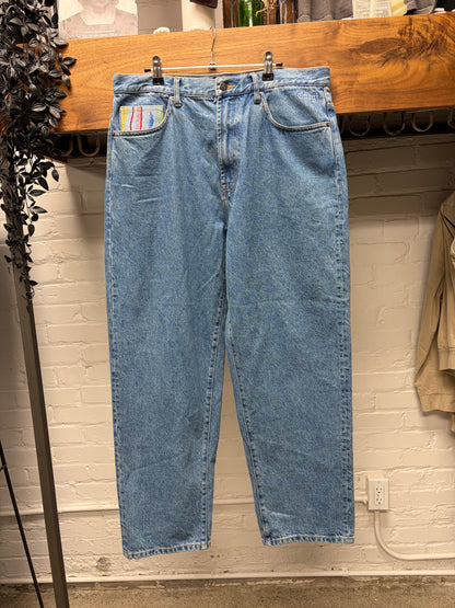 SS2023 Supreme x Coogi Baggy Blue Embroidered Logo Denim