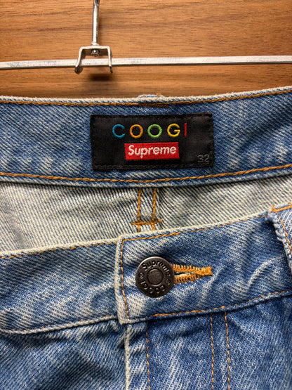 SS2023 Supreme x Coogi Baggy Blue Embroidered Logo Denim